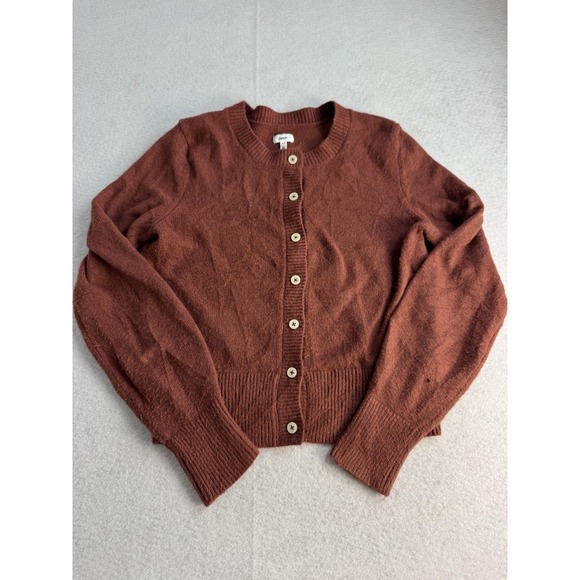 aerie Sweaters - Aerie Cardigan Sweater Womens Small Red Recycled Polyester Button Front Knit
